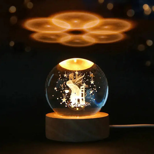 3D Crystal Ball Solar System Globe