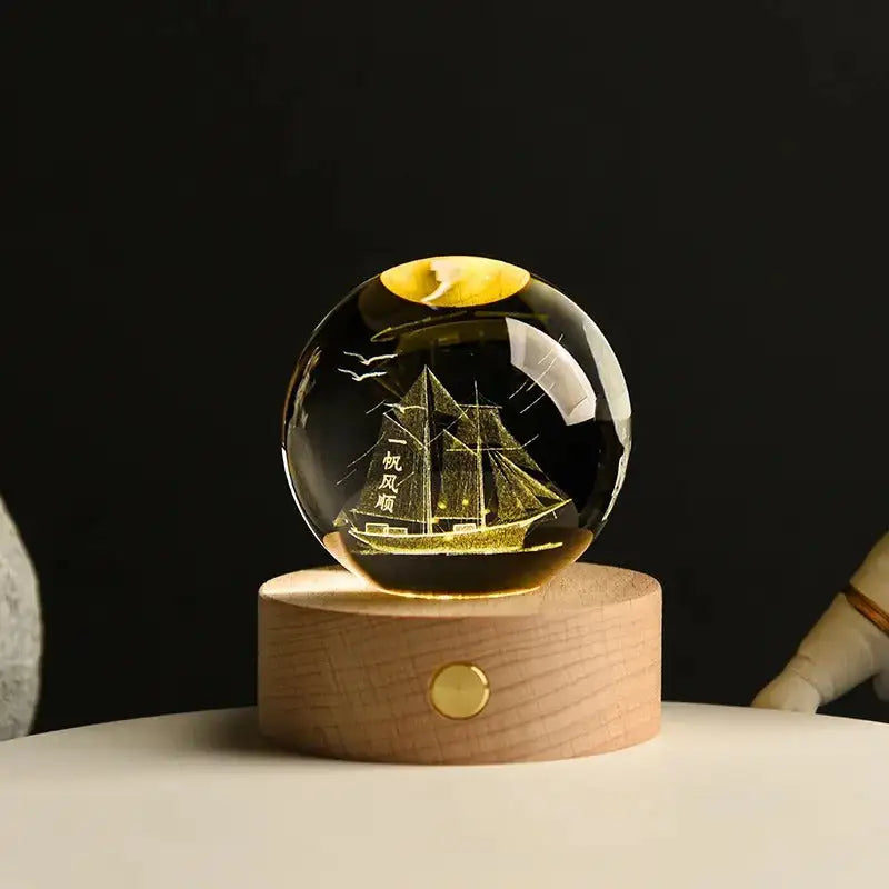 3D Crystal Ball Solar System Globe